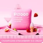 pod descartavel elfbar pi7000 Champagne Strawberry Ice Cream