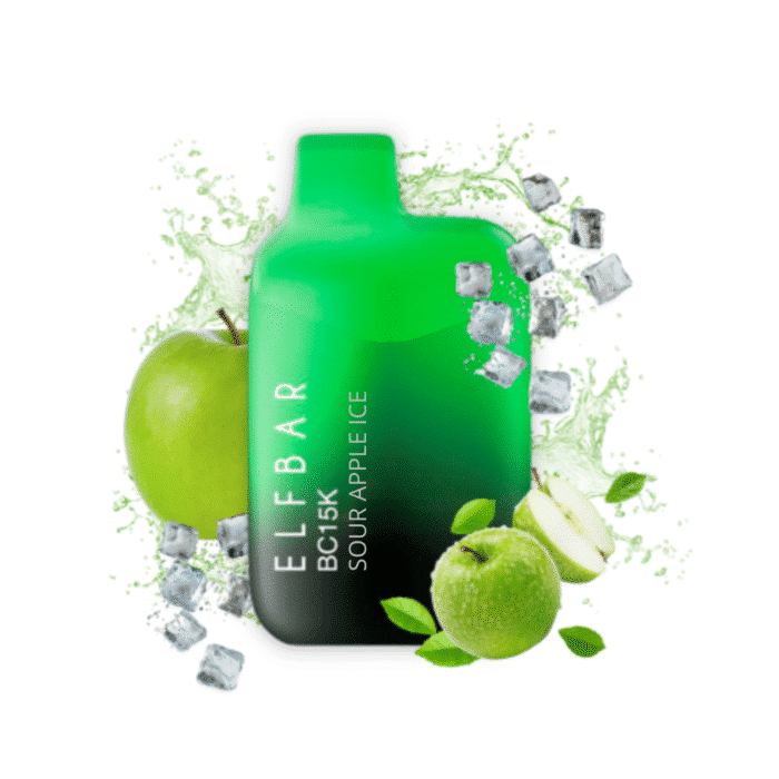 Elfbar B15K Sour Apple Ice_ Maçã Verde Gelada