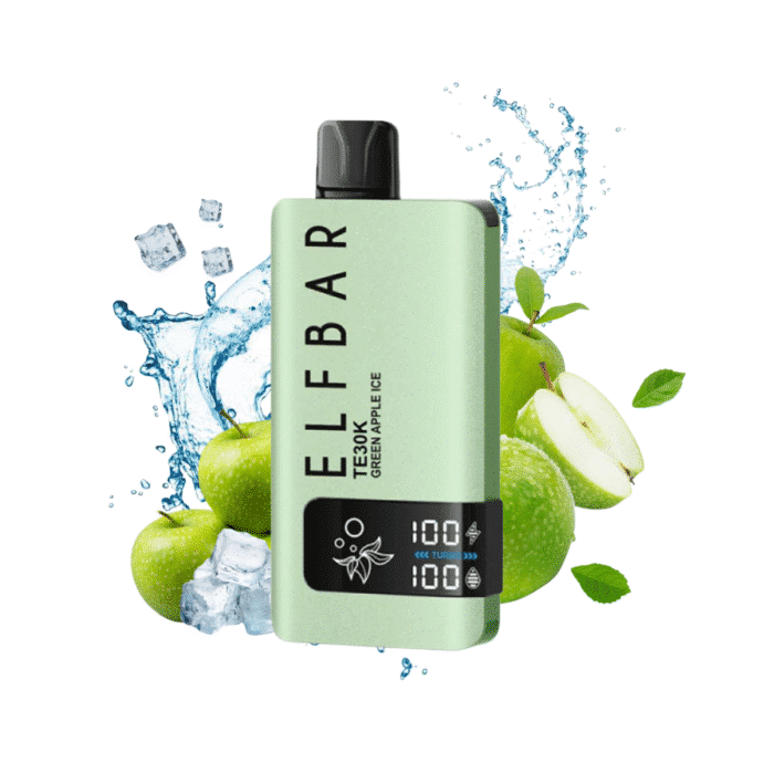 Elfbar TE30K Green Apple Ice – Maçã Verde Gelada
